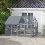 PawHut Outdoor Cat Enclosure with Condos, Canopy, Suspension Bridges, Platforms and Multiple Doors for 3-6 Cats, Gray - Image 2