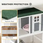 Outdoor Wooden Cat House Catio on Wheels with Platforms and Resting Condo - Image 5