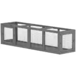 Outdoor Cat Tunnel, 59" Wooden Play Cat Enclosure, Extendable Pet Run with 3 Doors for Kitty, Puppy, Gray