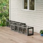 Outdoor Cat Tunnel, 59" Wooden Play Cat Enclosure, Extendable Pet Run with 3 Doors for Kitty, Puppy, Gray - Image 10