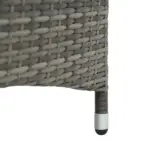 Outdoor Chaise Lounge, 5-Level Adjustable Backrest Rattan Pool Lounge Chair with Wheels, Cushion and Headrest, Gray - Image 9