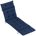 Outdoor Chaise Lounge Cushion, Tufted Thick Patio Lounge Chair Cushion with Ties, 74.8" x 22" x 4", Navy Blue - Image 11