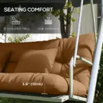 Outsunny Outdoor Cushion Set Encru for Bench Seating Renewal Comfort Upgrade for Garden and Patio Furniture - Image 6