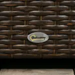 Outdoor PE Rattan Deck Box with Liner and Hydraulic Lift, Brown - Image 9