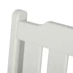 Outdoor Dining Chair Plastic Patio Armchair with Armrests Slatted Back White for Lawn Garden Poolside - Image 9