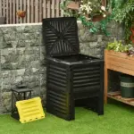 Outsunny Outdoor Garden Compost Bin 80 Gallon, Large Capacity Garden Composter for Fast Soil Fertilization, Easy Assembly, Yellow - Image 2