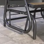 Outdoor Glider Chair, Steel Swing Chai with Curved Armrests for Porch, Garden, Poolside, Balcony, Brown - Image 9
