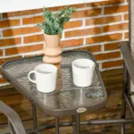 Outdoor Glider Chairs with Coffee Table, Patio 2-Seat Rocking Chair Swing Loveseat with Breathable Sling for Backyard, Garden - Image 7