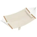 Outsunny Outdoor Hammock 2-Person, with Pillow and Pad, 440 lbs Capacity, Cream White - Image 11