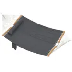 Outsunny Outdoor Hammock 2-Person, with Pillow and Pad, 440 lbs Capacity, Gray