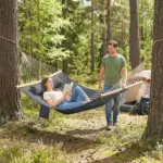 Outsunny Outdoor Hammock 2-Person, with Pillow and Pad, 440 lbs Capacity, Gray - Image 8