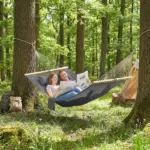 Outsunny Outdoor Hammock 2-Person, with Pillow and Pad, 440 lbs Capacity, Gray - Image 10