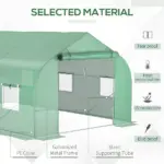 Outdoor High Tunnel Greenhouse, 11.5'x10'x6.5', Portable, with Windows, Deep Green - Image 4