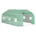 Outdoor High Tunnel Greenhouse, 11.5'x10'x6.5', Portable, with Windows, Deep Green - Image 8