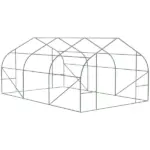 Outdoor High Tunnel Greenhouse, 11.5'x10'x6.5', Portable, with Windows, Deep Green - Image 9