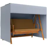 Outdoor Patio Hammock Porch Swing Cover with UV, Water, and Dust Fighting Material, 81"x49"x65", Dark Gray - Image 11