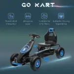 Aosom Outdoor Pedal Go Kart for Kids with Adjustable Seat, Anti-Slip Wheels, Suspension, Hand Brake, Blue - Image 8