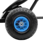 Aosom Outdoor Pedal Go Kart for Kids with Adjustable Seat, Anti-Slip Wheels, Suspension, Hand Brake, Blue - Image 9