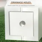 Outdoor Planter Set 2-Pack MgO Flower Pots White Drainage for Garden Patio Yard Elegance - Image 6