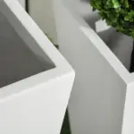 Outdoor Planter Set 2-Pack MgO Flower Pots White Drainage for Garden Patio Yard Elegance - Image 7