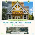Outdoor Playhouse, Wooden Kids Playhouse with Dog Door, Cookware, Planter Box, Bell, Blackboard, Clock for Backyard - Image 4