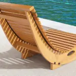 Outsunny Outdoor Rocking Chair with Slatted Seat Wooden 51.25" x 23.5" x 23.5" Teak for Relaxing Outdoors - Image 7