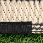 Outsunny Outdoor Rug 9x12 Modern Reversible Folding Plastic Four Straps for Backyard Deck Picnic Camping Black Beige - Image 12
