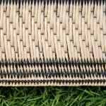 Outsunny Outdoor Rug 9x12 Modern Reversible Folding Plastic Four Straps for Backyard Deck Picnic Camping Black Beige - Image 13