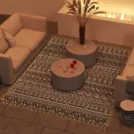 Outsunny Outdoor Rug Carpet with USB Lights Reversible Patio Rug with Carry Bag for Camping 10 ft x 8 ft - Image 2