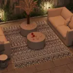 Outsunny Outdoor Rug Carpet with USB Lights Reversible Patio Rug with Carry Bag for Camping 12' x 9' - Image 9