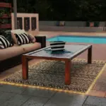 Outsunny Outdoor Rug Carpet with USB Lights Reversible Patio Rug with Carry Bag for Camping 12' x 9' - Image 10