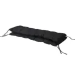 Outsunny Outdoor Seat Pads 3 Seater Bench Swing Chair Replacement Cushions Backrest Black - Image 8