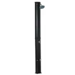 Outdoor Solar Heated Shower 9.2 Gallon with Rotating Head Black for Pool Patio