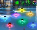 Solar Floating RGB LED Pond Pool Light with Color Changing Rotation - Image 6