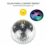 Solar Floating RGB LED Pond Pool Light with Color Changing Rotation - Image 12