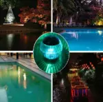 Solar Floating RGB LED Pond Pool Light with Color Changing Rotation - Image 16