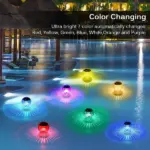 Solar Floating RGB LED Pond Pool Light with Color Changing Rotation - Image 17