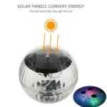 Solar Floating RGB LED Pond Pool Light with Color Changing Rotation - Image 2
