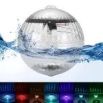 Solar Floating RGB LED Pond Pool Light with Color Changing Rotation - Image 3