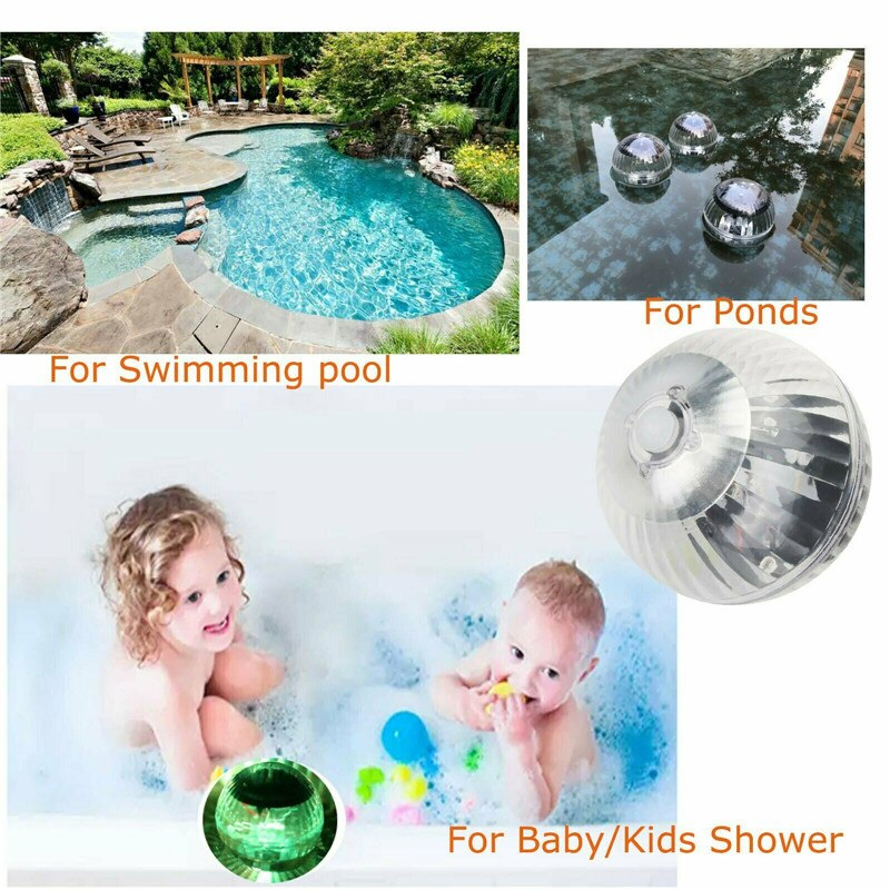 Solar Floating RGB LED Pond Pool Light with Color Changing Rotation