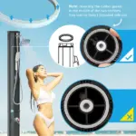 Outsunny 9.2 Gallon Outdoor Solar Shower with Rainfall and Handheld Spray Black - Image 8