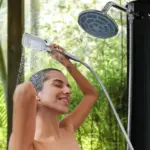 Outsunny 9.2 Gallon Outdoor Solar Shower with Rainfall and Handheld Spray Black - Image 9