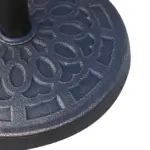 Outsunny Outdoor Umbrella Stand Base 17" 27 lbs, Round, Decorative Pattern, for Dia. 1.5", Dia. 1.89" Pole - Bronze - Image 8