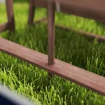 Qaba Outdoor Wooden Kids Picnic Table and Bench Set with Cushions and Umbrella, for Patio, Garden, Navy Blue - Image 8