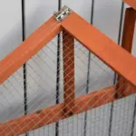 Outdoor Wooden Rabbit Hutch Large Bunny Hutch, Small Animal Habitat with Run, Lockable Doors, Natural Finish - Image 9