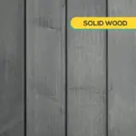 Outdoor Wooden Storage Cabinet Garden Shed Utility Tool Organizer Waterproof Asphalt Roof Lockable Doors 3 Shelves Grey - Image 7