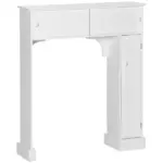 Over The Toilet Bathroom Cabinet, Freestanding Bathroom Storage Organizer with Adjustable Shelves, Toilet Rack, White