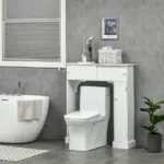 Over The Toilet Bathroom Cabinet, Freestanding Bathroom Storage Organizer with Adjustable Shelves, Toilet Rack, White - Image 7
