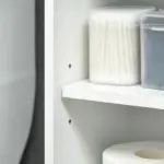 Over The Toilet Bathroom Cabinet, Freestanding Bathroom Storage Organizer with Adjustable Shelves, Toilet Rack, White - Image 9