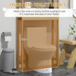HOMCOM Over the Toilet Cabinet, Bamboo Bathroom Above Toilet Storage with Slatted Doors and Adjustable Shelf, Natural - Image 5